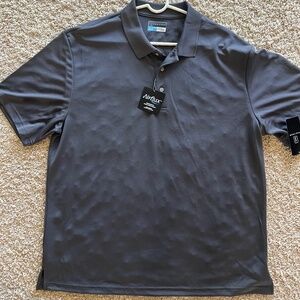 Men's Charcoal Grey PGA TOUR Airflux Golf Shirt XL NEW WITH TAGS